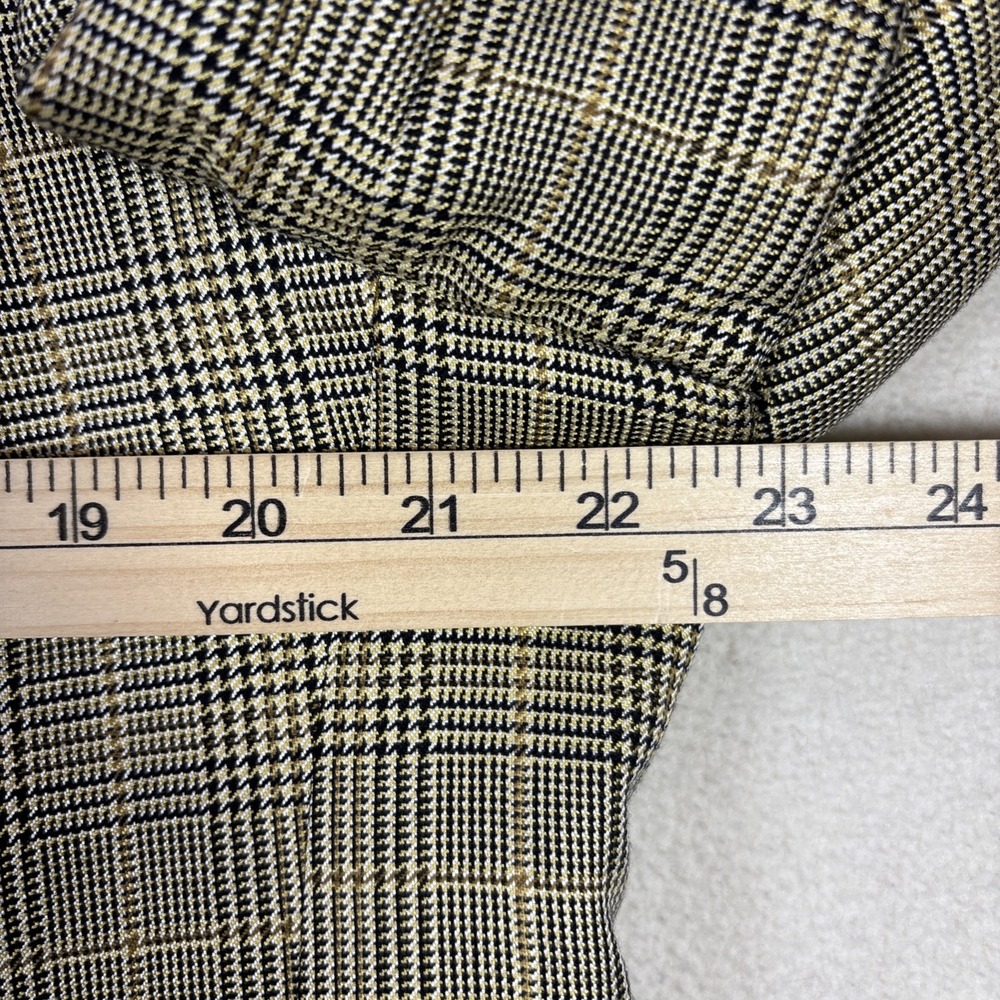 Hart Schaffner Marx Wool Windowpane‎ Plaid Blazer Suit Jacket Gold 44-46 Vtg - Picture 7 of 8